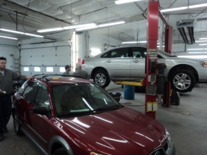 Auto body repair work