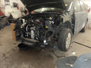 Auto body repair work