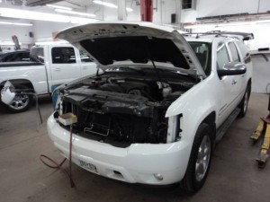 Auto body repair work