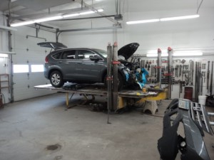 Auto body repair work