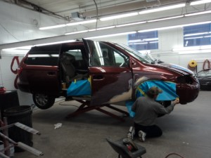 Auto body repair work