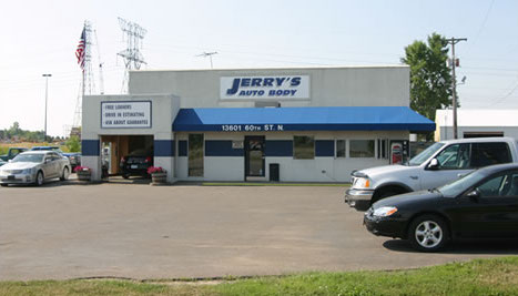 Jerry's Auto Body shop in Stillwater, MN